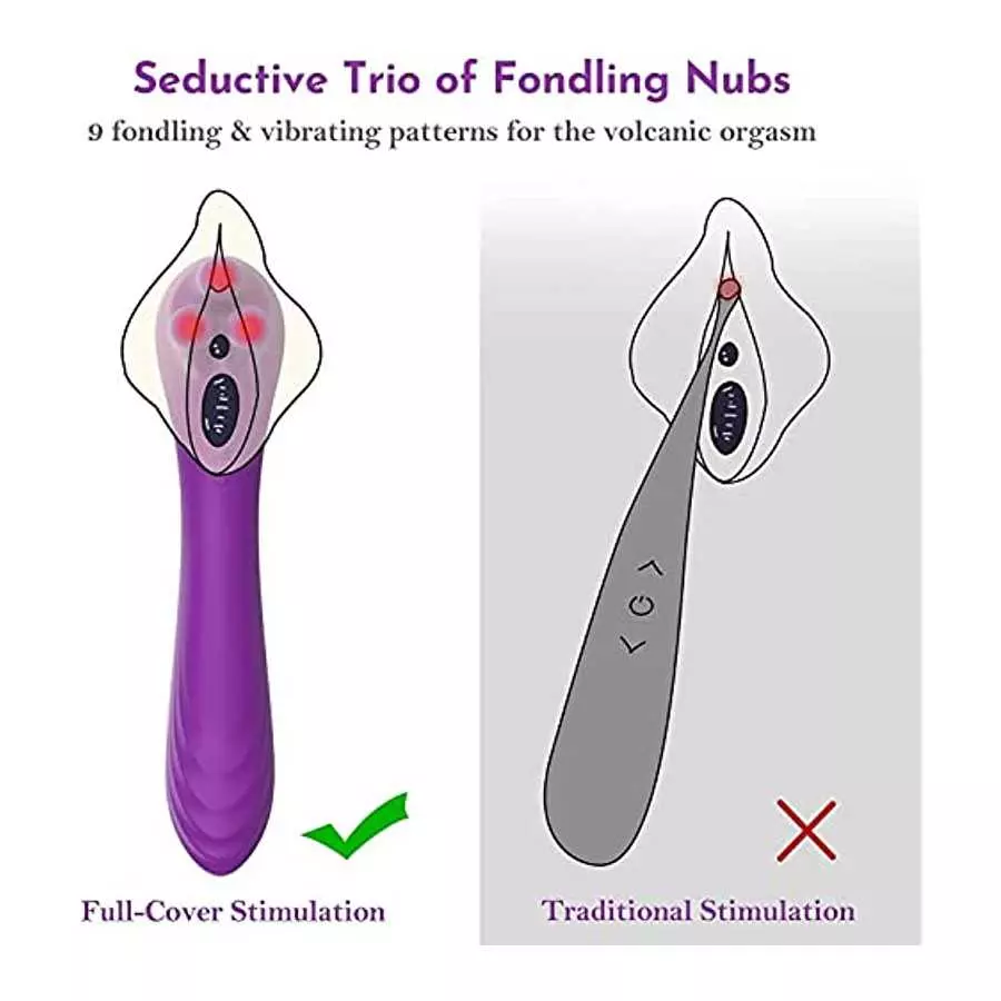 G Spot Vibrator with Innovative Gyrating Clitorals Stimulator, 9 Pleasure Modes, with Trio of Fondling Nubs, Rechargeable Adult 