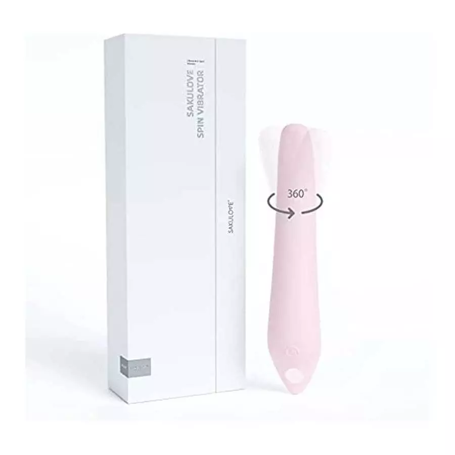 Sakulove Spin Clitoral and G-Spot Vibrator, Quiet & Waterproof, Rechargeabl, Rotation Vibration, (Pink) Sakulove Spin Clitoral and G-Spot Vibrator, Quiet & Waterproof, Rechargeabl, Rotation Vibration, (Pink)