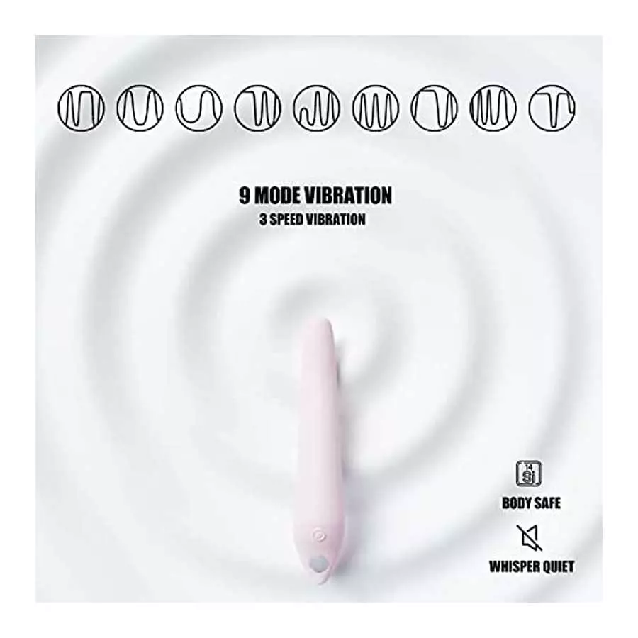 Sakulove Spin Clitoral and G-Spot Vibrator, Quiet & Waterproof, Rechargeabl, Rotation Vibration, (Pink)
