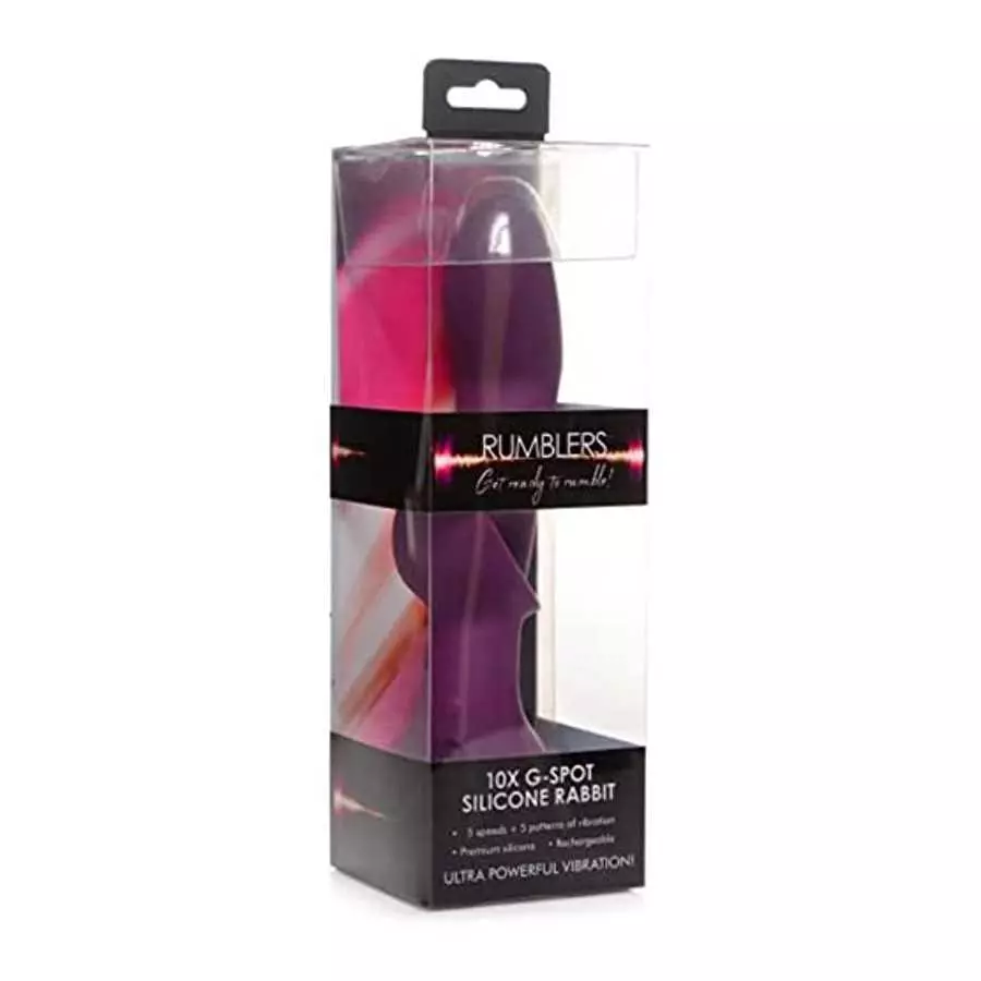 Rumblers 10x G-spot Silicone Vibrator for Women. Sex Toys for Female Pleasure & Couples Toy for Adults. Premium Silicone Vibrati