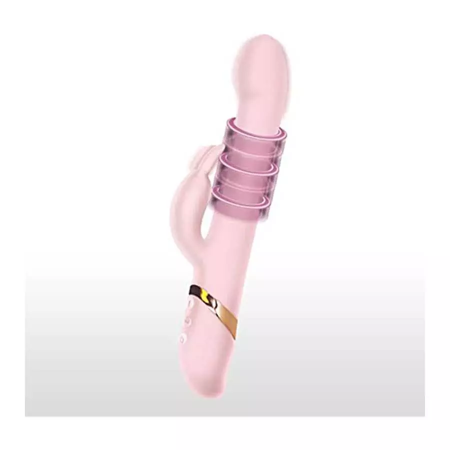 INMI 10x Bunny Sliding Ring Rabbit Vibrator G-Spot Dildo. Sex Toys for Female Pleasure & Couples Toy for Adults. Premium Silicon