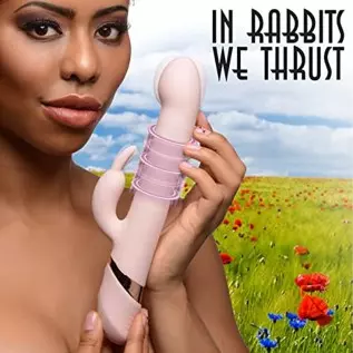INMI 10x Bunny Sliding Ring Rabbit Vibrator G-Spot Dildo. Sex Toys for Female Pleasure & Couples Toy for Adults. Premium Silicon