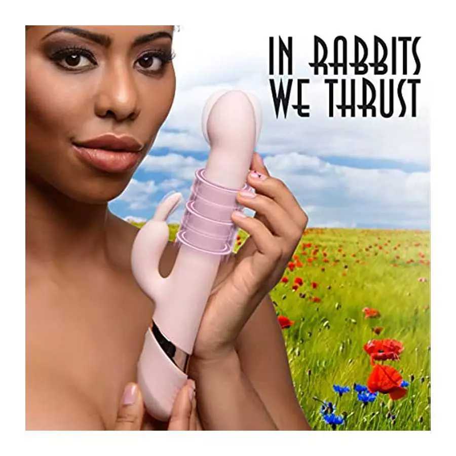 INMI 10x Bunny Sliding Ring Rabbit Vibrator G-Spot Dildo. Sex Toys for Female Pleasure & Couples Toy for Adults. Premium Silicon