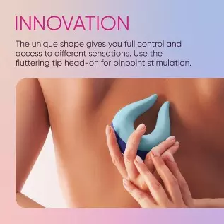 Femme Funn Volea fluttering tips vibrator feel butterflies from head to curling toes. Made from premium silicone Volea’s targete