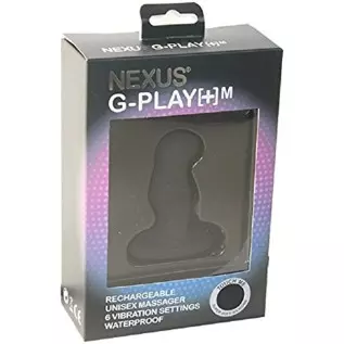 Nexus GPLAYMED+ Unisex Vibrator - Black with Free Bottle of Adult Toy Cleaner
