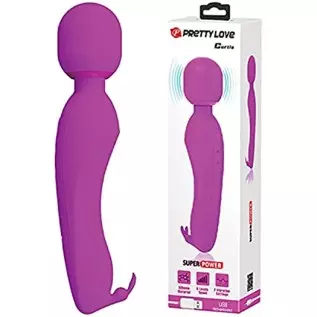 Pretty Love Silicone Rechargeable Wand Vibrator - Fuchsia