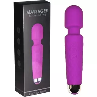 RoHS Wand Massager for Women-Men,8 Speeds & 20 Vibration Patterns, Quiet Modes, Handheld Cordless, Waterproof, for Shoulder, Nec