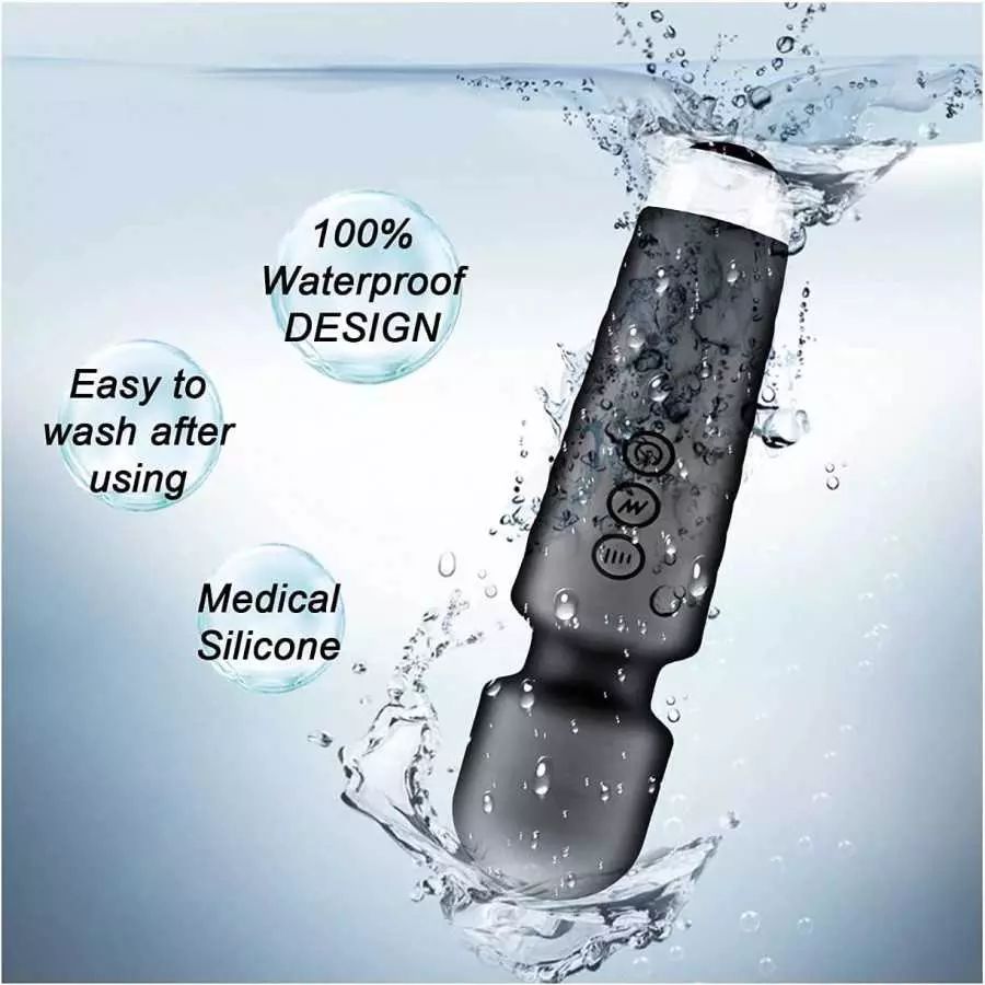 RoHS Wand Massager for Women-Men,8 Speeds & 20 Vibration Patterns, Quiet Modes, Handheld Cordless, Waterproof, for Shoulder, Nec