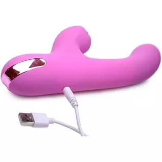 Inmi Inmi 5 Star 13X Silicone Pulsing & Vibrating Rabbit - Black