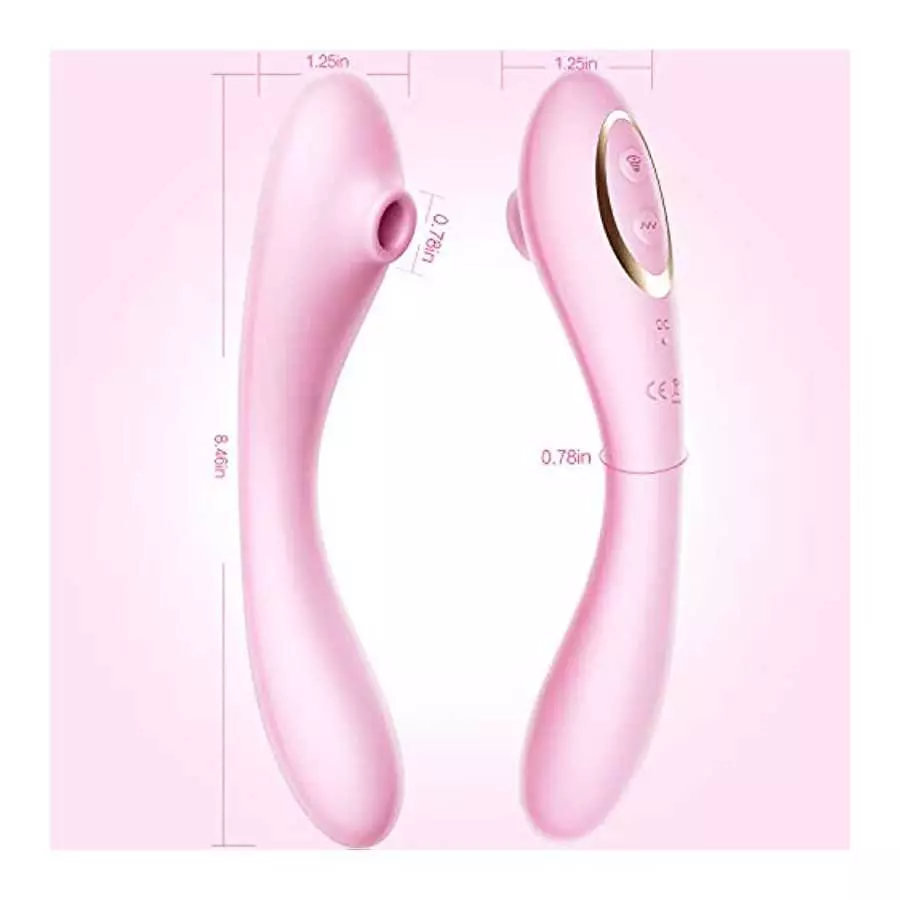 G-spot Flexible Dildo with 10 Vibrating Patterns, 3 in one Rechargeable Vibrator for Women and Couple (red)