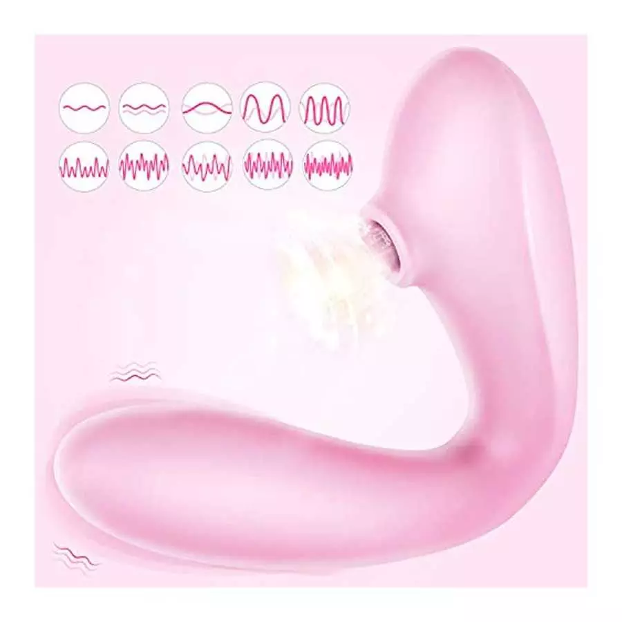 G-spot Flexible Dildo with 10 Vibrating Patterns, 3 in one Rechargeable Vibrator for Women and Couple (red)