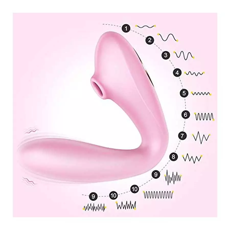 G-spot Flexible Dildo with 10 Vibrating Patterns, 3 in one Rechargeable Vibrator for Women and Couple (red)