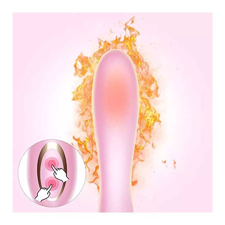 G-spot Flexible Dildo with 10 Vibrating Patterns, 3 in one Rechargeable Vibrator for Women and Couple (red)