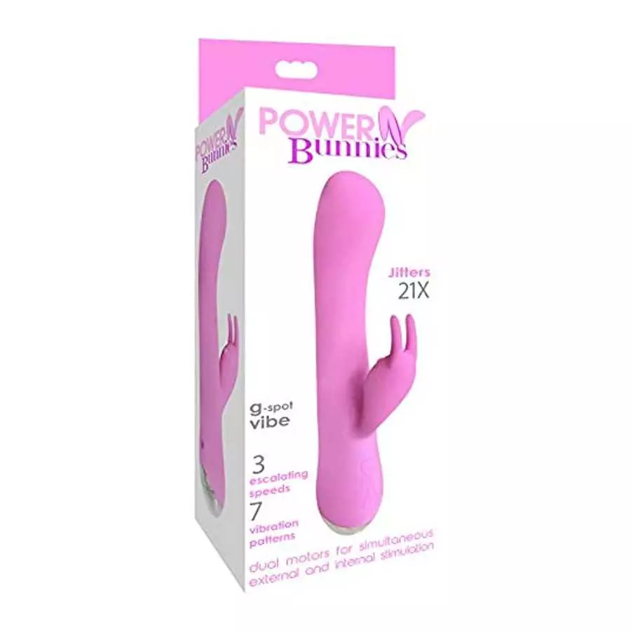 Curve Novelties 72923: Power Bunnies Jitters 10X Light Pink