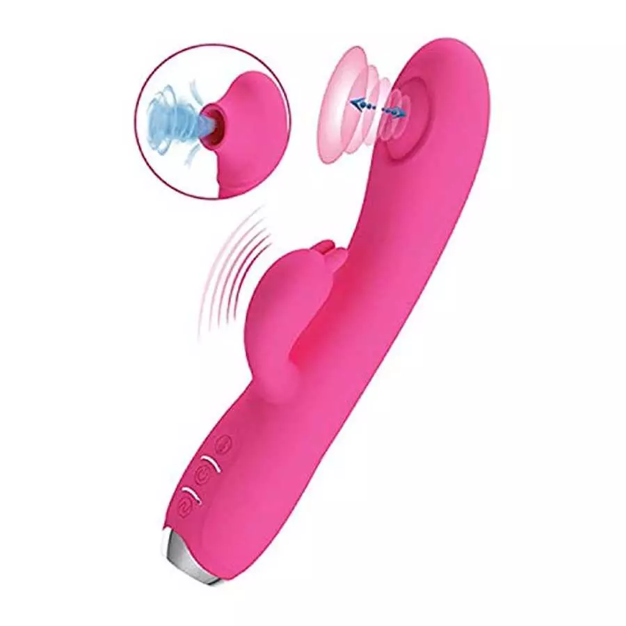 Pretty Love Regina Pulsing Rabbit with Suction Attachment - Pink