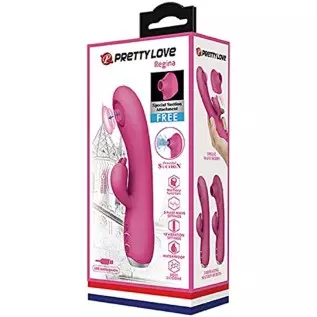 Pretty Love Regina Pulsing Rabbit with Suction Attachment - Pink Pretty Love Regina Pulsing Rabbit with Suction Attachment - Pink