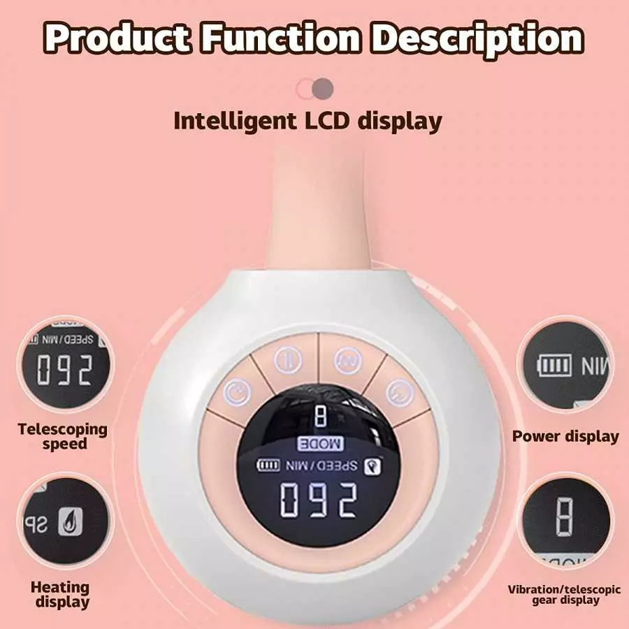 Realistic Dildo Wireless Remote Heating Thrusting Vibrator Automatic Telescopic Penis Sex Mixer Machine Adult Sex Toys for Women