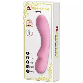 Pretty Love Matt 12 Function Silicone Flex USB Rechargeable Vibrator - Pink