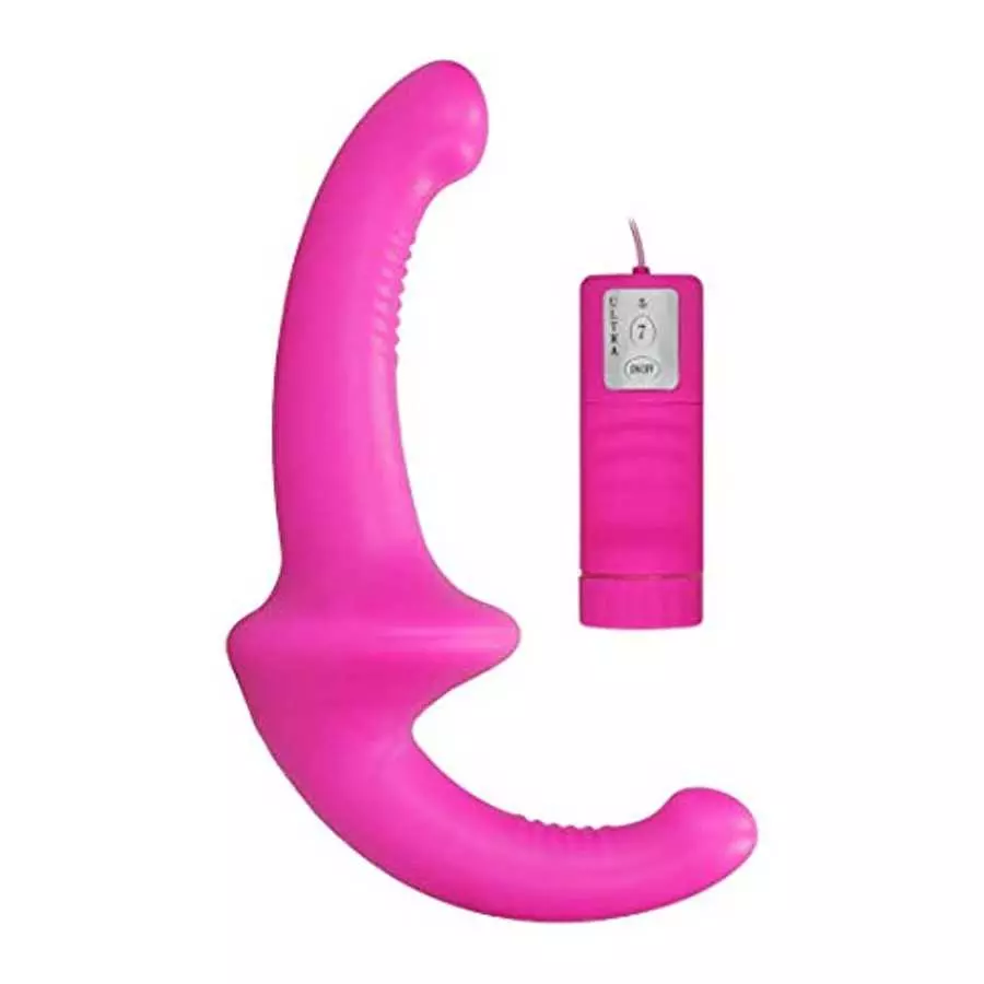 Ouch! by Shots America - Vibrating Silicone Strapless Strapon - Pink Ouch! by Shots America - Vibrating Silicone Strapless Strapon - Pink