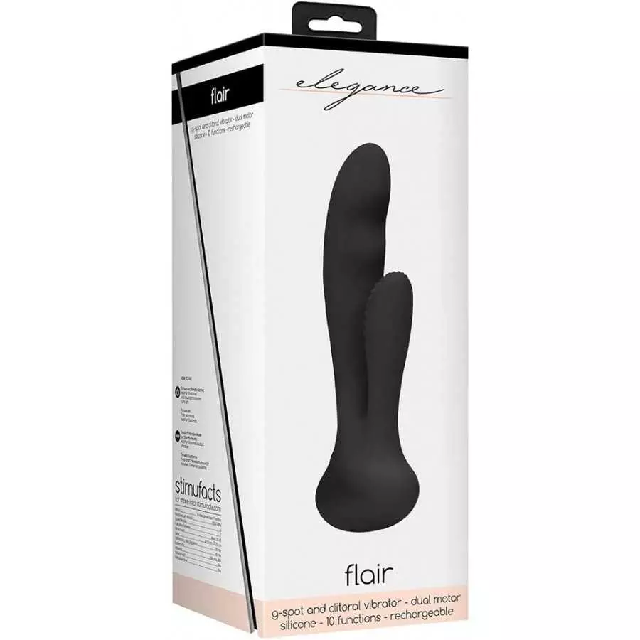 Elegance by Shots America - G-Spot and Clitoral Vibrator - Flair - Black