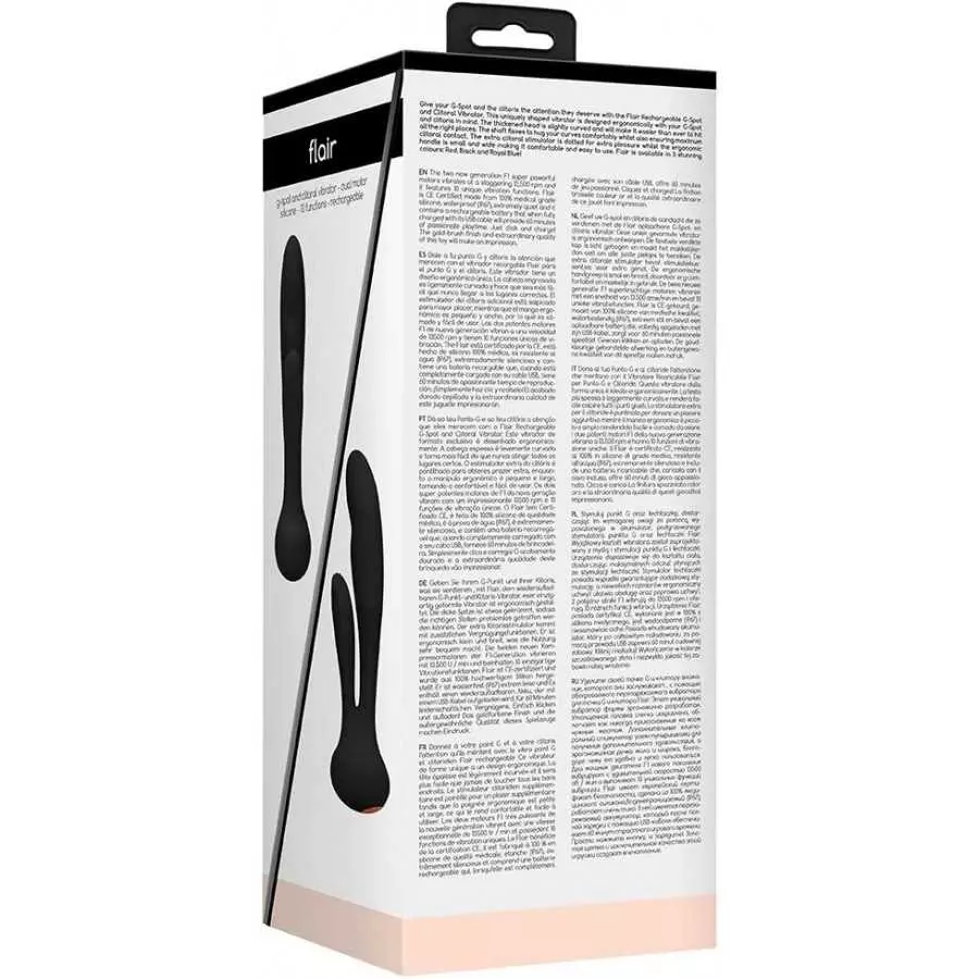 Elegance by Shots America - G-Spot and Clitoral Vibrator - Flair - Black