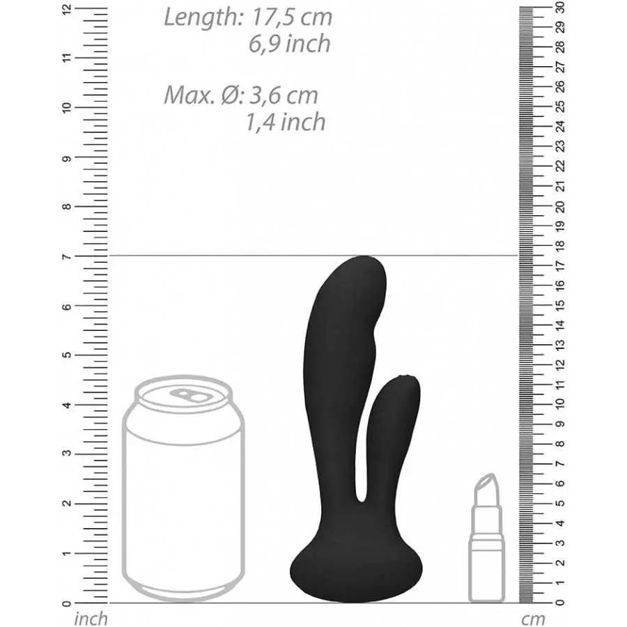 Elegance by Shots America - G-Spot and Clitoral Vibrator - Flair - Black