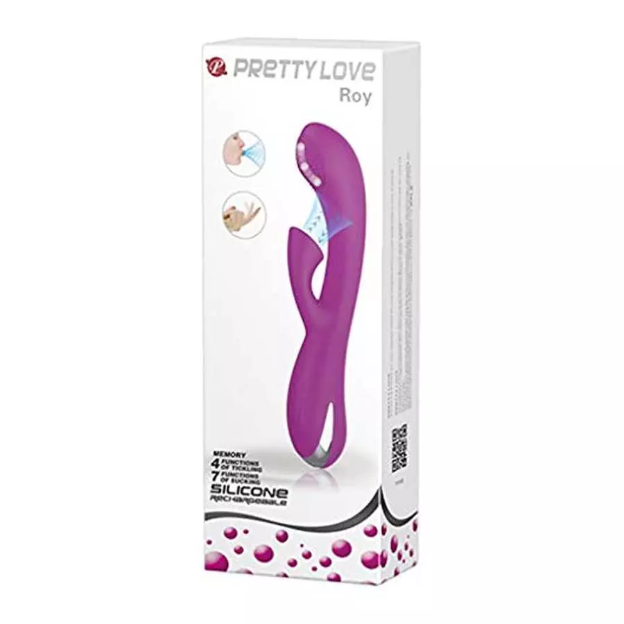 Pretty Love Roy Roller Ball Silicone Rechageable G-Spot Rabbit Style Vibrator