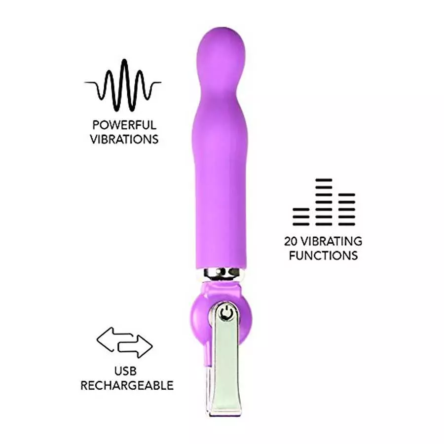 Silicone USB Rechargeable Vibrator 20 Vibrating Functions Adult G-Spot Massager Sex Toy