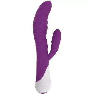Ivy 20x Wavy Silicone Rabbit Vibe- Purple