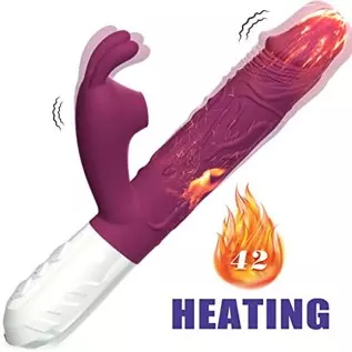 Realistic Rabbit Vibrator Dildo for Women Vaginal Health G Spot Vibrator with Bunny Ears 7 Vibrations,Waterproof Clitoral Stimul