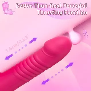 Beaded Thrusting Rabbit Vibrator - BOMBEX William, 9.8" Triple Action G Spot Vibrator with Independent Clitoral Stimulator, 10 P Beaded Thrusting Rabbit Vibrator - BOMBEX William, 9.8" Triple Action G Spot Vibrator with Independent Clitoral Stimulator, 10 P