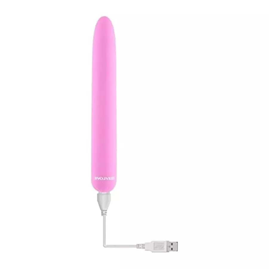 Evolved Love is Back - Carnation - 10 Vibrating Speeds & Functions Silicone Rechargeable Traditional Vibrator - Pink