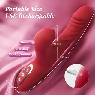 Rabbit Vibrator Thrusting Dildo for Women - Sex Toys Thrusting Vibrator Clitoral Stimulator with 10 Vibration 7 Thrust Mode with Rabbit Vibrator Thrusting Dildo for Women - Sex Toys Thrusting Vibrator Clitoral Stimulator with 10 Vibration 7 Thrust Mode with