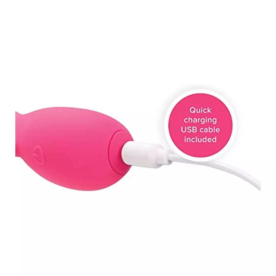 plusOne Rabbit Vibrator for Women - Made of Body-Safe Silicone, Fully Waterproof, USB Rechargeable - Dual Vibrating Massager wit