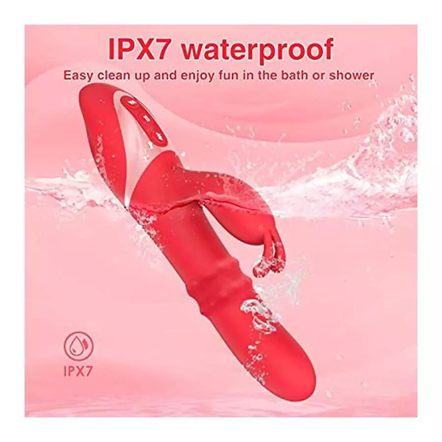 Adult Sex Toys Women Sex Toy - 3in1 Thrusting Vibrator Dildo G Spot Rabbit Vibrators for Woman with 24 Sliding Beads, 27 Pattern