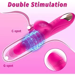 Rotating Beaded Thrusting Rose Rabbit Vibrator Adult Sex Toys for Women, G Spot Vibrator with Independent Clitoral Stimulator, 7 Rotating Beaded Thrusting Rose Rabbit Vibrator Adult Sex Toys for Women, G Spot Vibrator with Independent Clitoral Stimulator, 7