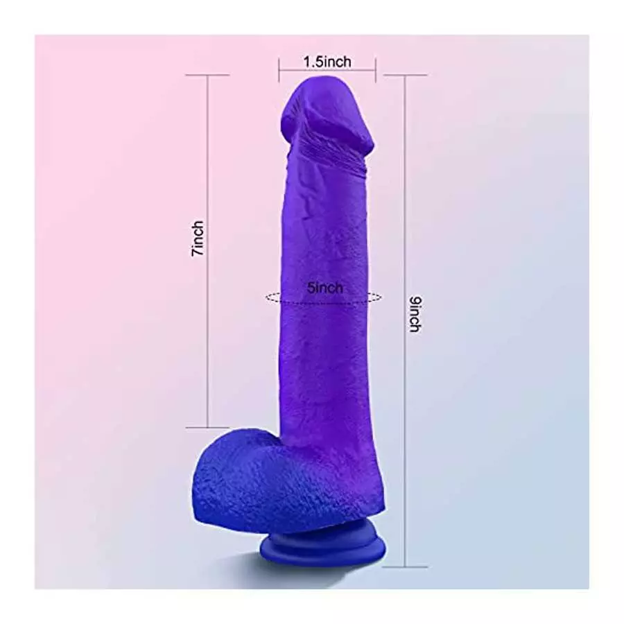 Anal Rose Toy Vibrator Rose Sex Stimulator for Women - 9 Inches Color-Changeabl Realistic G Spot Dildos