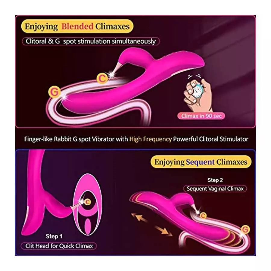 High-Frequency G spot Dildo Vibrator Adult Women Sex Toys, Yukzen Vibrating Female Rabbit Sex Toy Tool Clitoris Stimulator Vibra