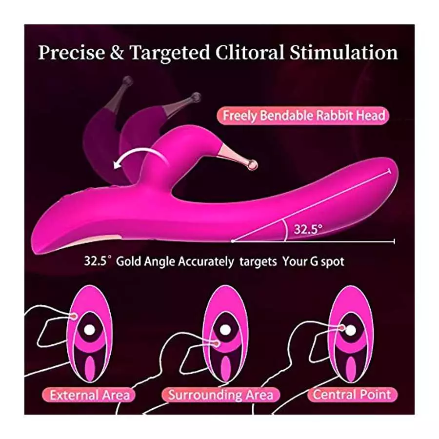 High-Frequency G spot Dildo Vibrator Adult Women Sex Toys, Yukzen Vibrating Female Rabbit Sex Toy Tool Clitoris Stimulator Vibra