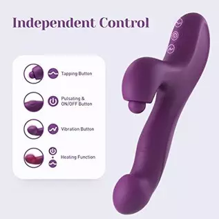 Tracy's Dog Clitoral Tapping Rabbit Vibrator for Clit G Spot Stimulation, Triple Stimulator with 3 x 5 x 10 Modes, Adult Sex Toy Tracy's Dog Clitoral Tapping Rabbit Vibrator for Clit G Spot Stimulation, Triple Stimulator with 3 x 5 x 10 Modes, Adult Sex Toy