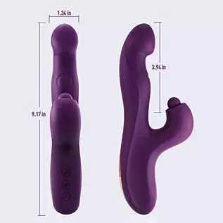 Tracy's Dog Clitoral Tapping Rabbit Vibrator for Clit G Spot Stimulation, Triple Stimulator with 3 x 5 x 10 Modes, Adult Sex Toy Tracy's Dog Clitoral Tapping Rabbit Vibrator for Clit G Spot Stimulation, Triple Stimulator with 3 x 5 x 10 Modes, Adult Sex Toy