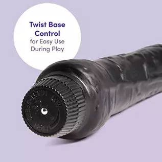 Lovehoney Vibrating Dildo - 8 Inch Realistic Dildo - Slimline Multispeed Vibrator for Women - Black