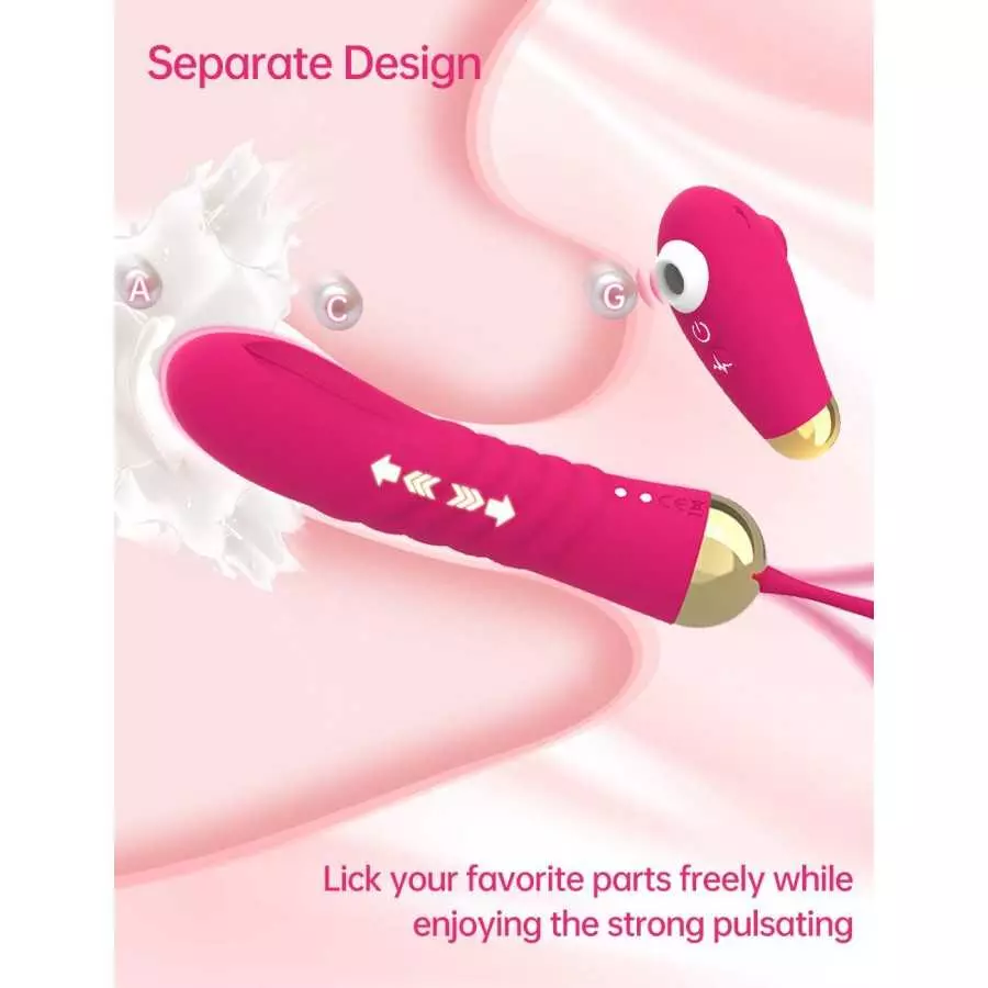 Pulsating G Spot Vibrator for Women Personal Massager with 10 Thrusting & Sucking Modes Thrusting Dildo, TYFURENA Bullet Vibrato