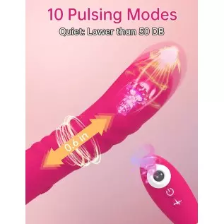 Pulsating G Spot Vibrator for Women Personal Massager with 10 Thrusting & Sucking Modes Thrusting Dildo, TYFURENA Bullet Vibrato