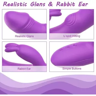G-spot Rabbit Vibrator Clitoral Stimulator - Realistic Dildo Vaginal Anal Massager with 5 Vagina Tapping Features & 10 Vibration G-spot Rabbit Vibrator Clitoral Stimulator - Realistic Dildo Vaginal Anal Massager with 5 Vagina Tapping Features & 10 Vibration