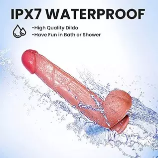 Delightor 9.4" Thrusting Large Realistic Dildos Electronic Vibrator Sex Toy for Women Lesbian Couple Liquid Silicone Remote Cont