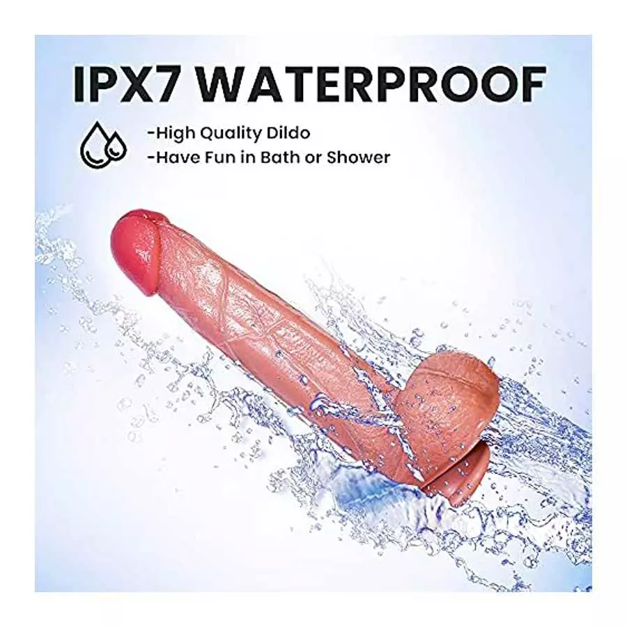 Delightor 9.4" Thrusting Large Realistic Dildos Electronic Vibrator Sex Toy for Women Lesbian Couple Liquid Silicone Remote Cont