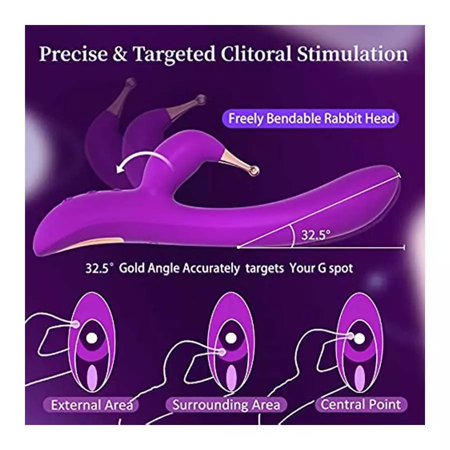 Adult Sex Toys for Women Couples - Yukzen Finger-Like Female Vibrating Rabbit G spot Vibrator with High Frequency Powerful Clito