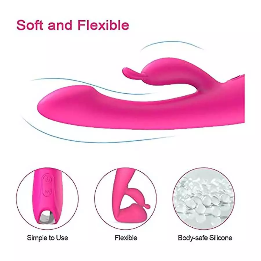 LLMIL Rabbit Vibrator Dildo Personal Massager for Women, Sensory Sex Toy for Clitoris G-spot Stimulation,9 Powerful Masturbation