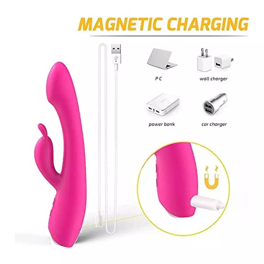 LLMIL Rabbit Vibrator Dildo Personal Massager for Women, Sensory Sex Toy for Clitoris G-spot Stimulation,9 Powerful Masturbation